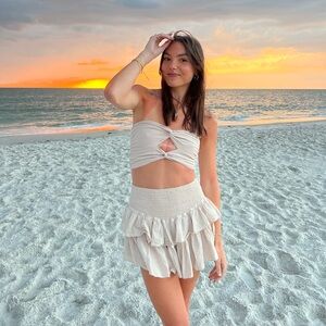 tube top / skirt two piece set